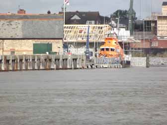 View of the progress from the banks of the River Yare at Gorleston.