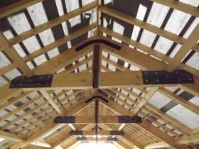 Roof Trusses with Original Ironwork.